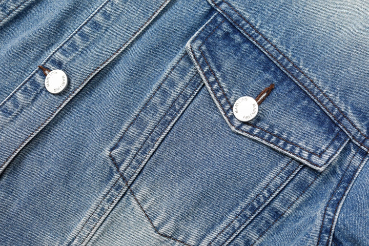 MARYLING Vintage Wash Denim Jacket with Belt