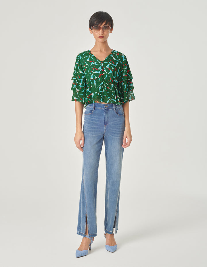 MARYLING Printed Crop Top