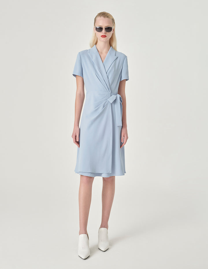 MARYLING Short-Sleeve Strappy Wrap Dress