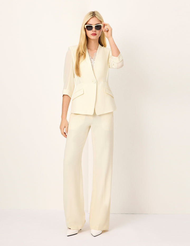 MARYLING Simple Straight-Leg Trousers