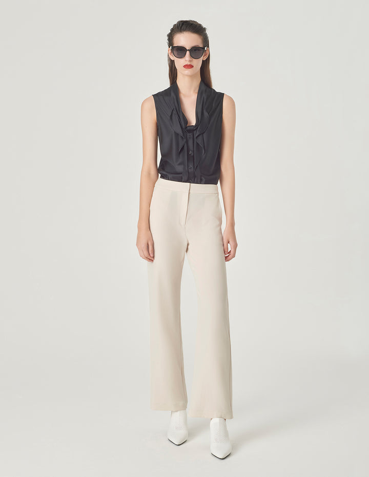 MARYLING Beige Straight-Leg Suit Pants