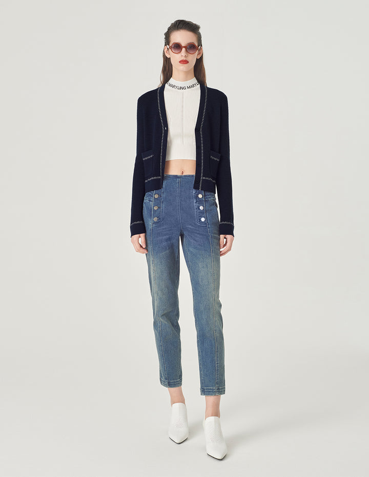 MARYLING V-Neck Knitted Cardigan