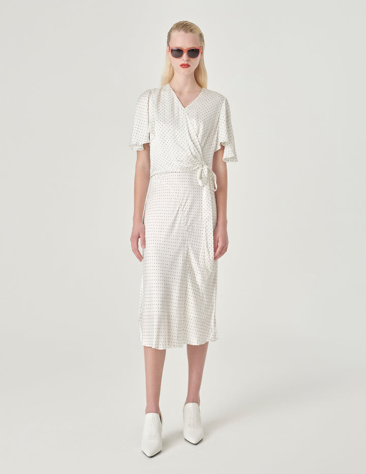 MARYLING V-Neck Wrap Fishtail Dress