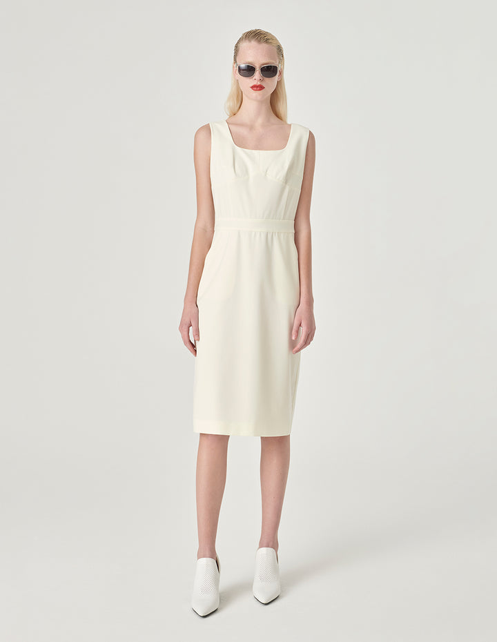 MARYLING U-Neck Sleeveless Empire Waist Dress