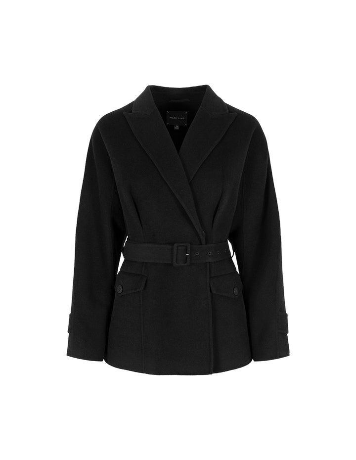 MARYLING Peak Lapels Double-Breasted Waisted Blazer
