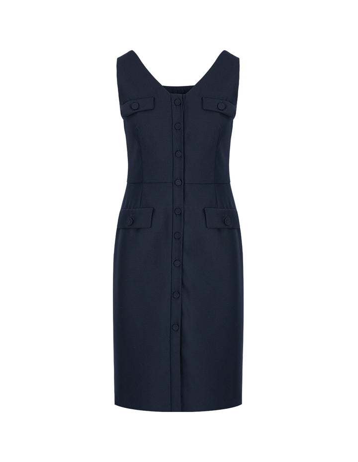MARYLING V-Neck Sleeveless Slim Dress