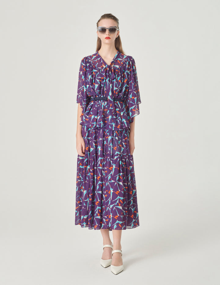 MARYLING Floral Printed Midi Skirt