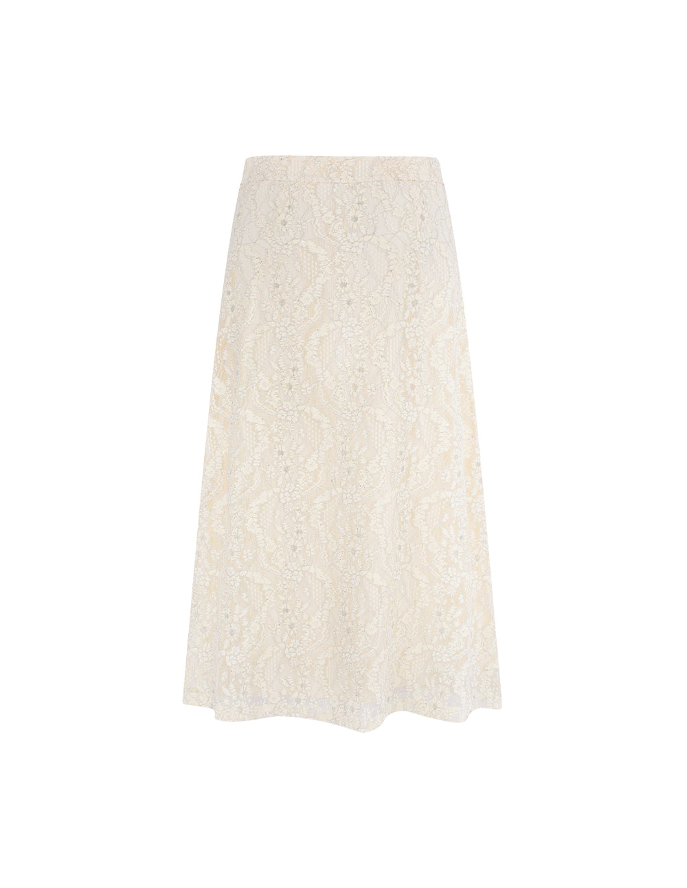 MARYLING Sequin Lace A-Line Knee-Length Skirt