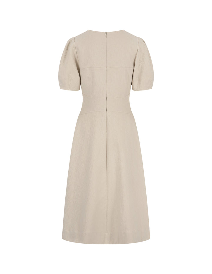 MARYLING Logo Jacquard Half Sleeve Dress