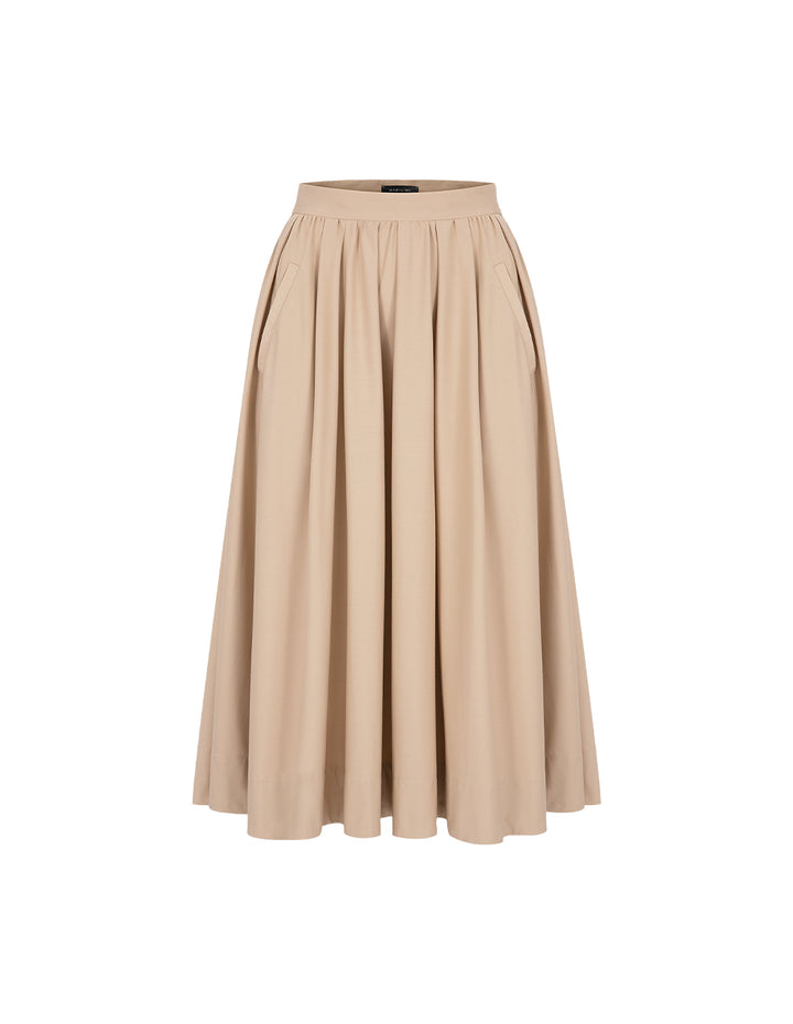 MARYLING Pleated Parapet Skirt