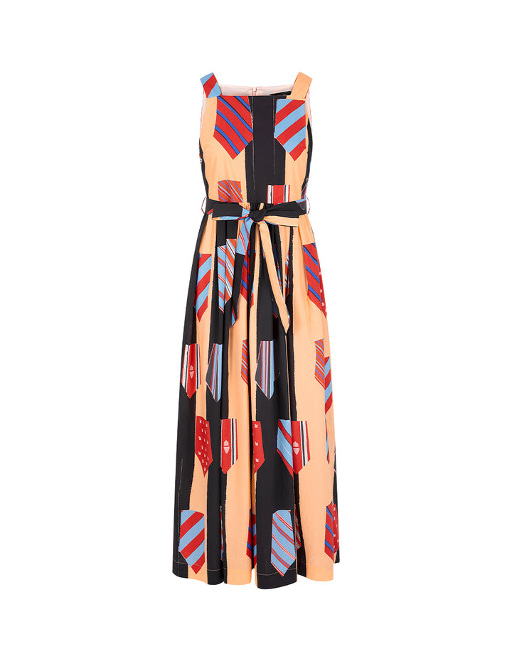 MARYLING H-Shaped Vest Printed Dress