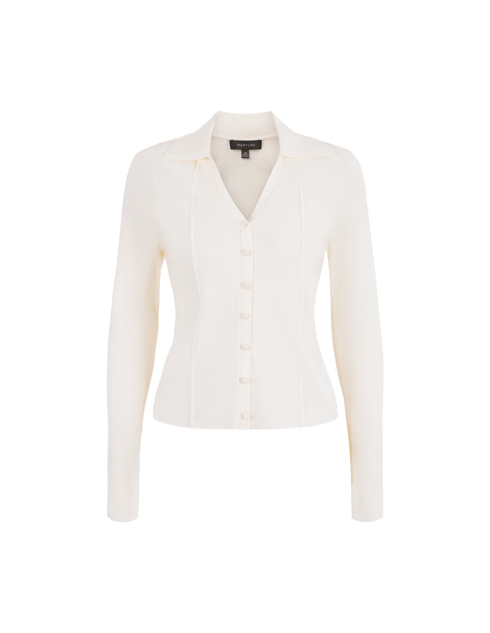 MARYLING Collared Long Sleeve Knit Pullover