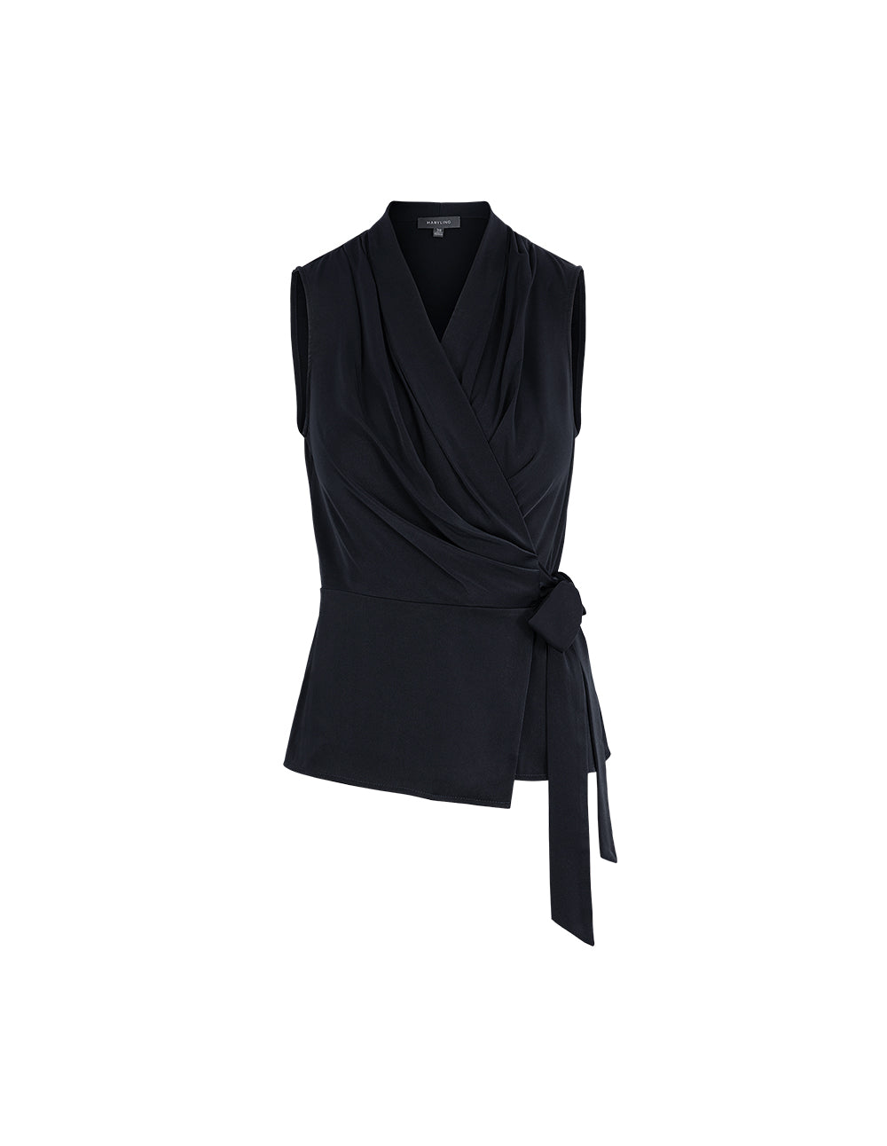 MARYLING Sleeveless V-Neck Tie Detail Top