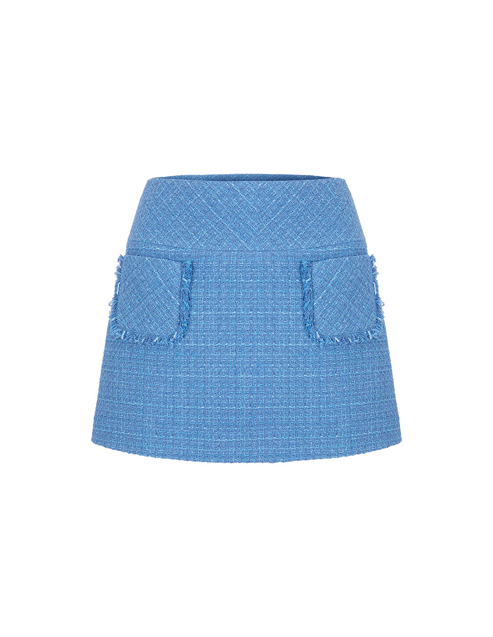 MARYLING Ice Blue Tweed Mini Skirt