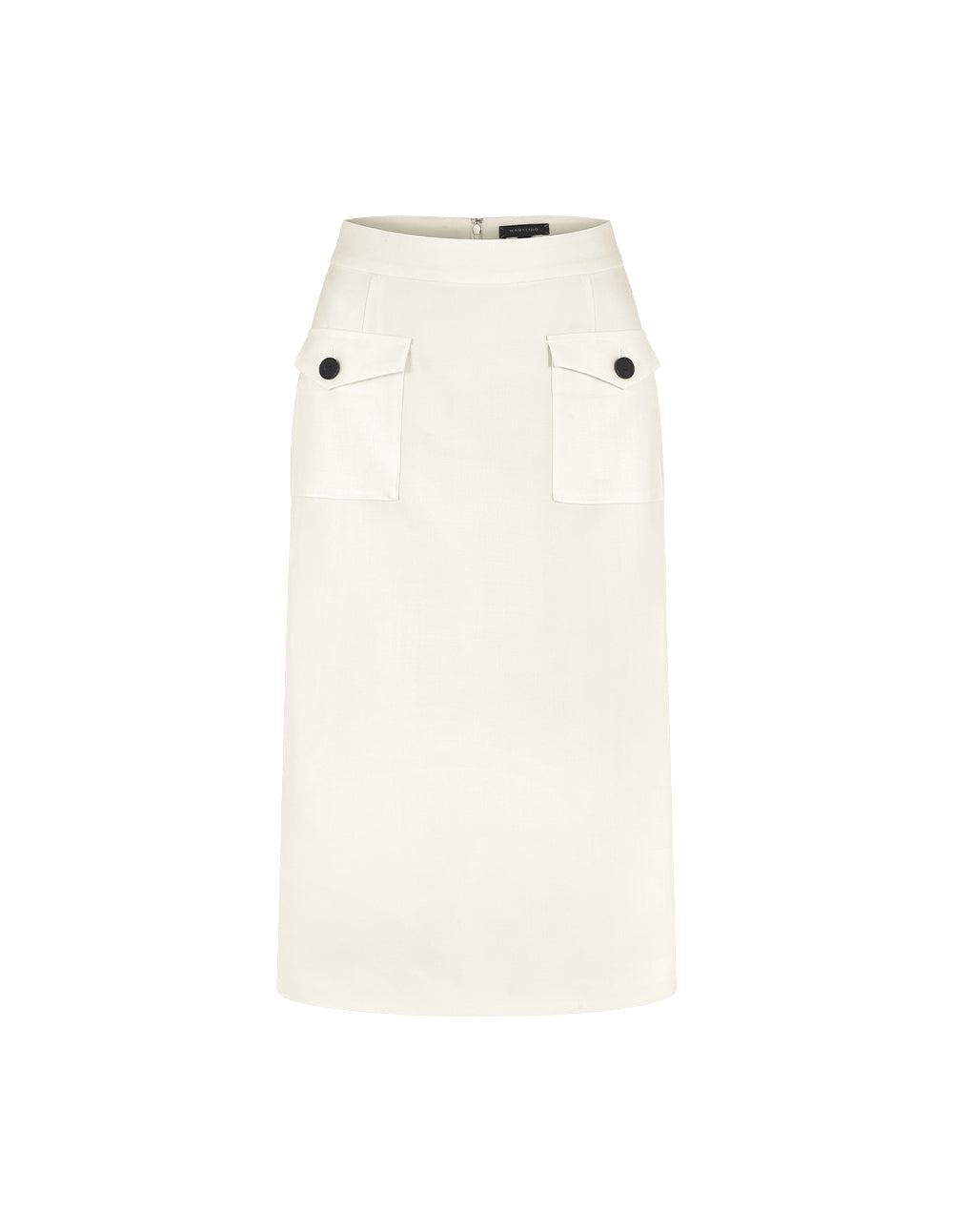 MARYLING Off-White Straight Skirt