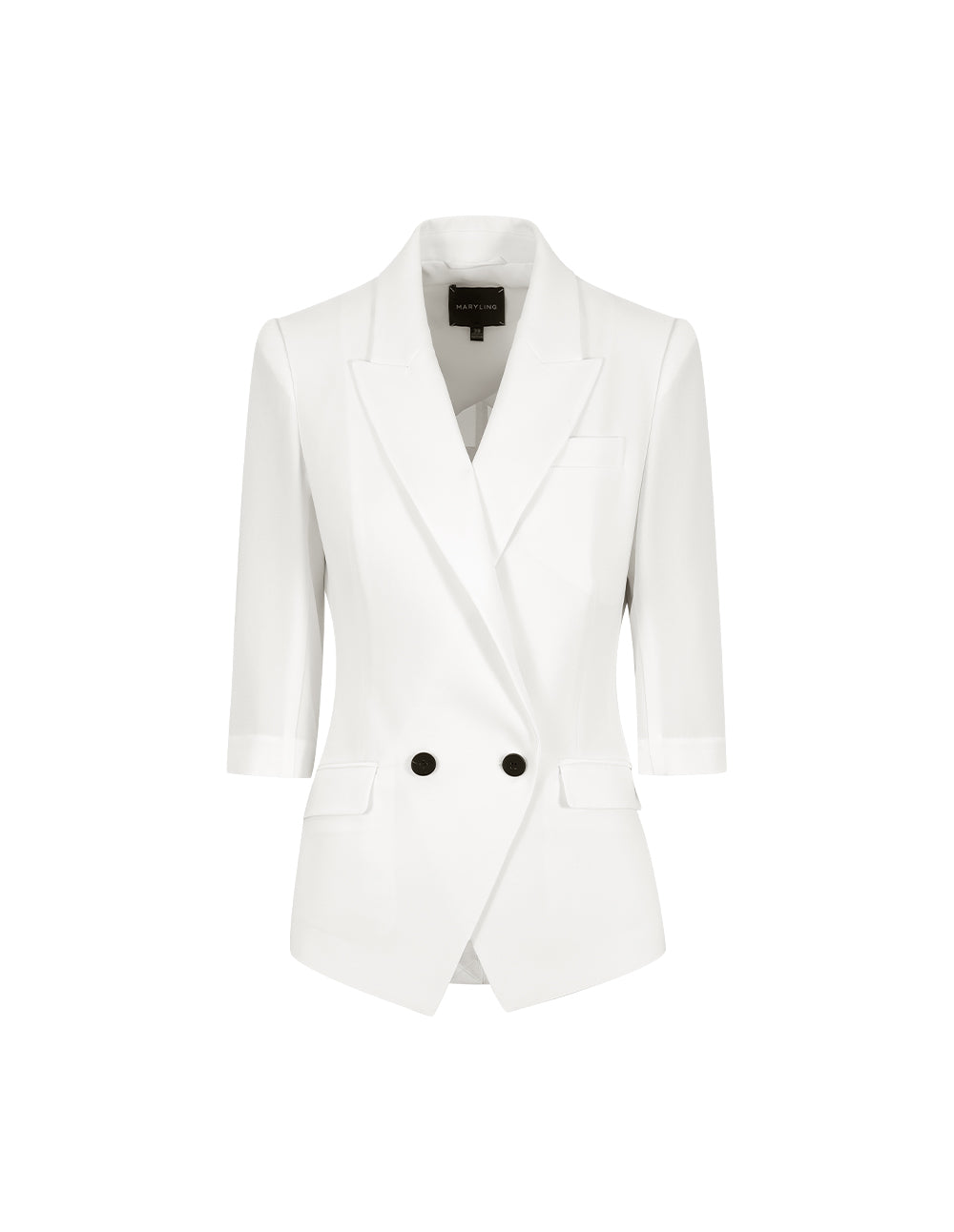 MARYLING White Classic Silhouette Blazer