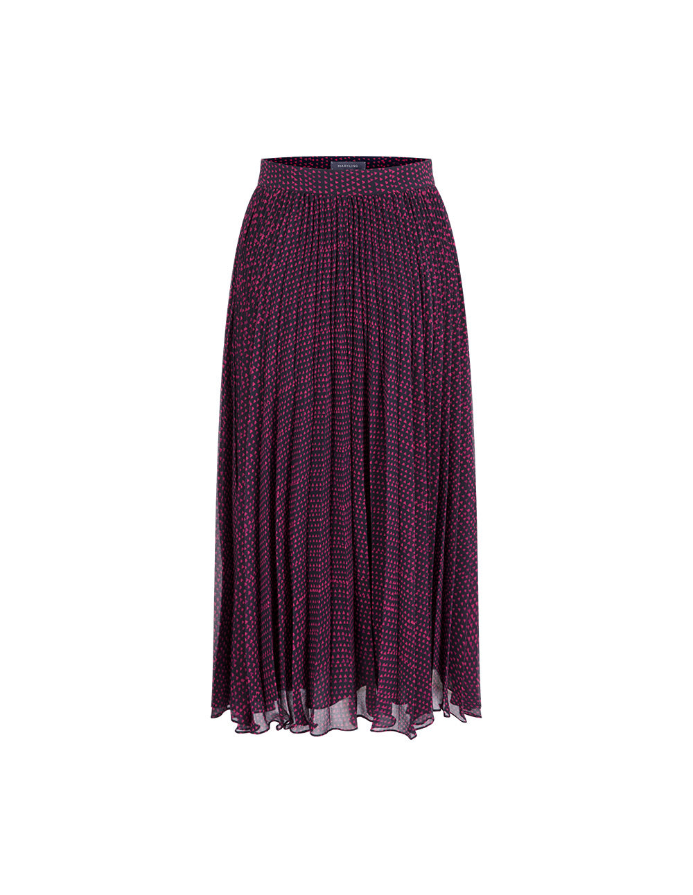 MARYLING Pleated Printed Skirt
