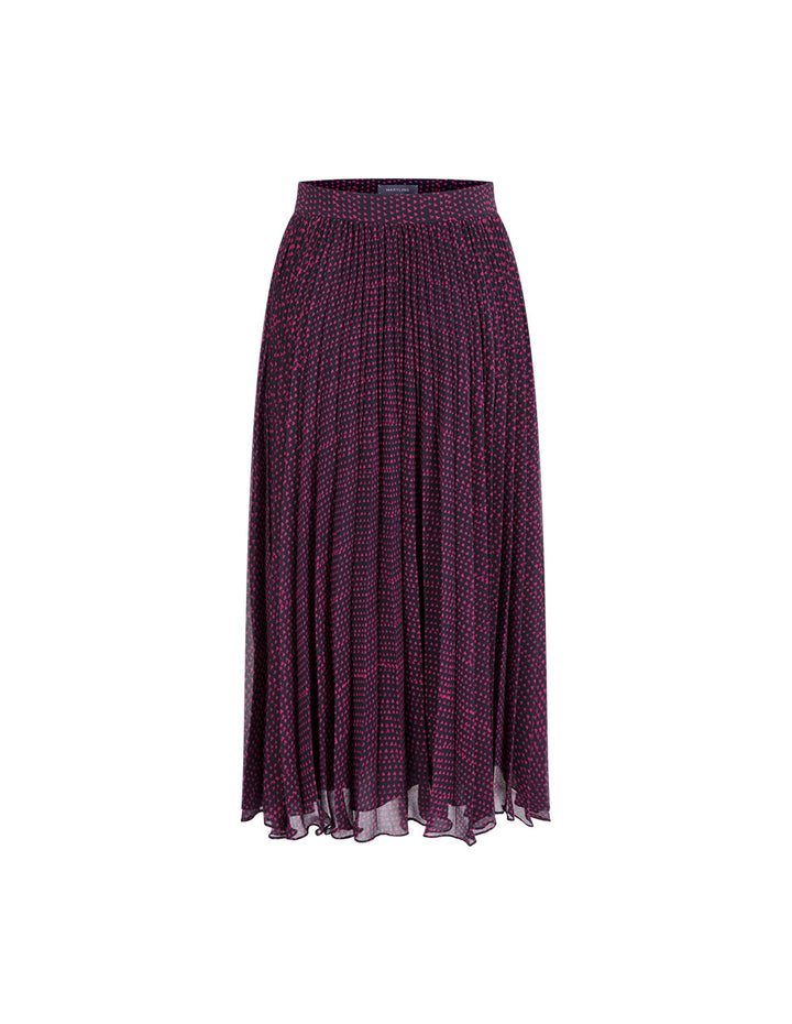 MARYLING Pleated Printed Skirt