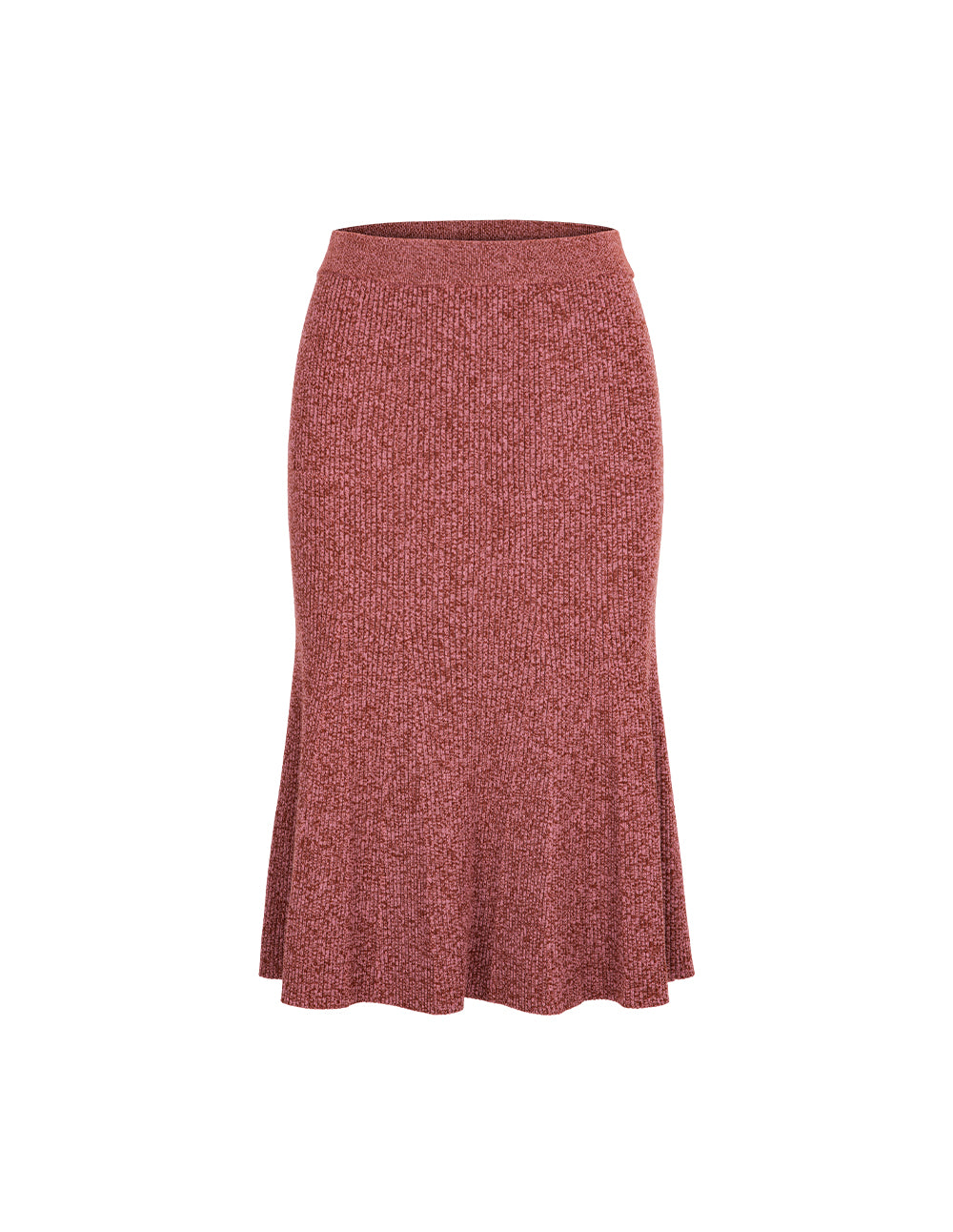 MARYLING Fishtail Wool Fitted Knee-Length Knitted Skirt