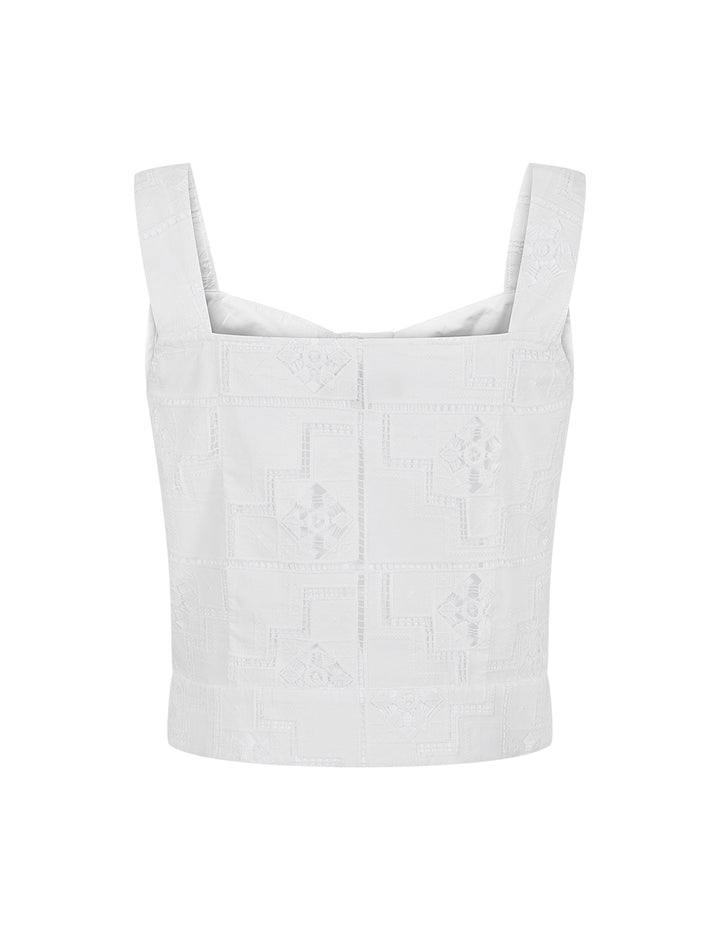 MARYLING Lace Strap Top