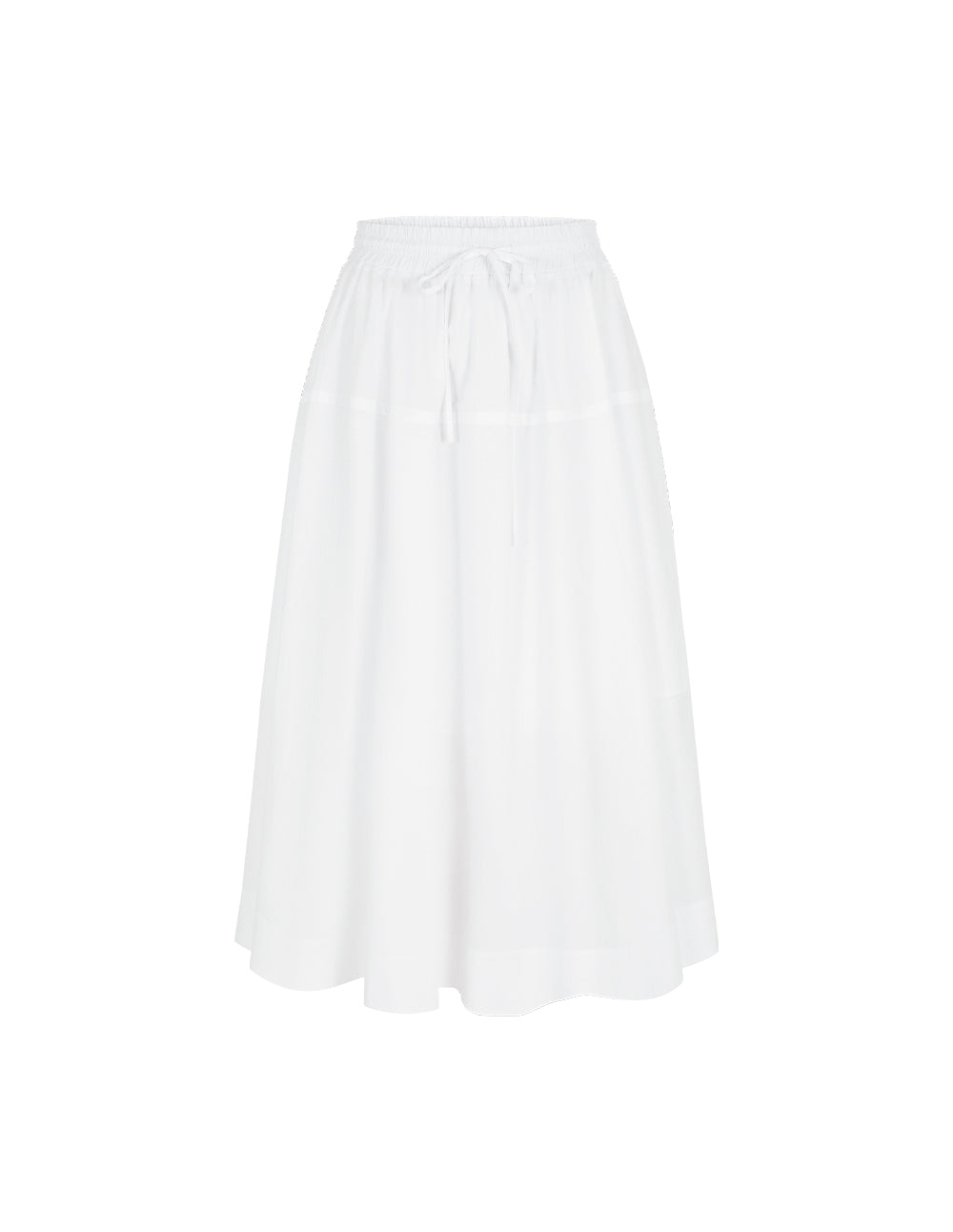 MARYLING Elastic High-Waist High-Count Cotton Knee-Length Skirt