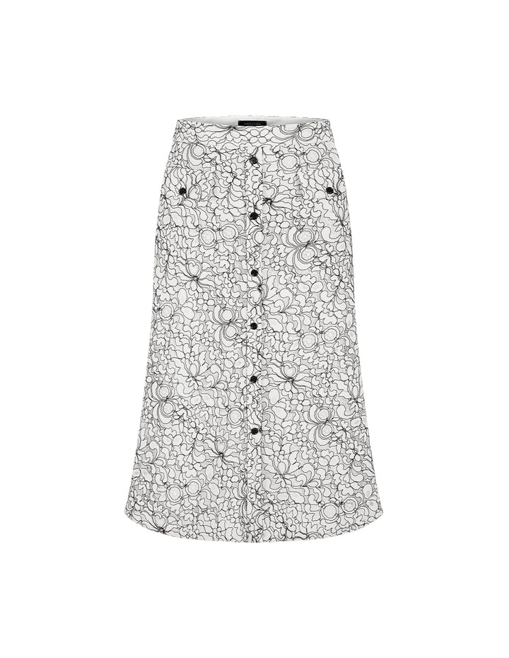 MARYLING Contrast Color Lace Fishtail Skirt