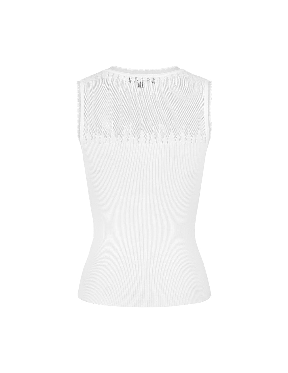 MARYLING Round Neck Lace Knitted Tank Tops
