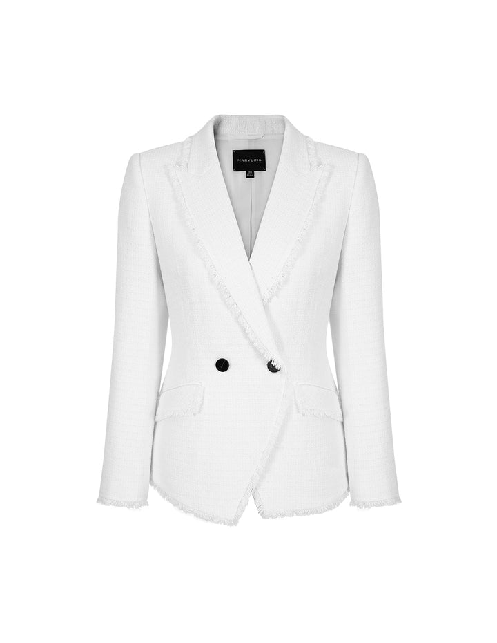 MARYLING White Tweed Blazer
