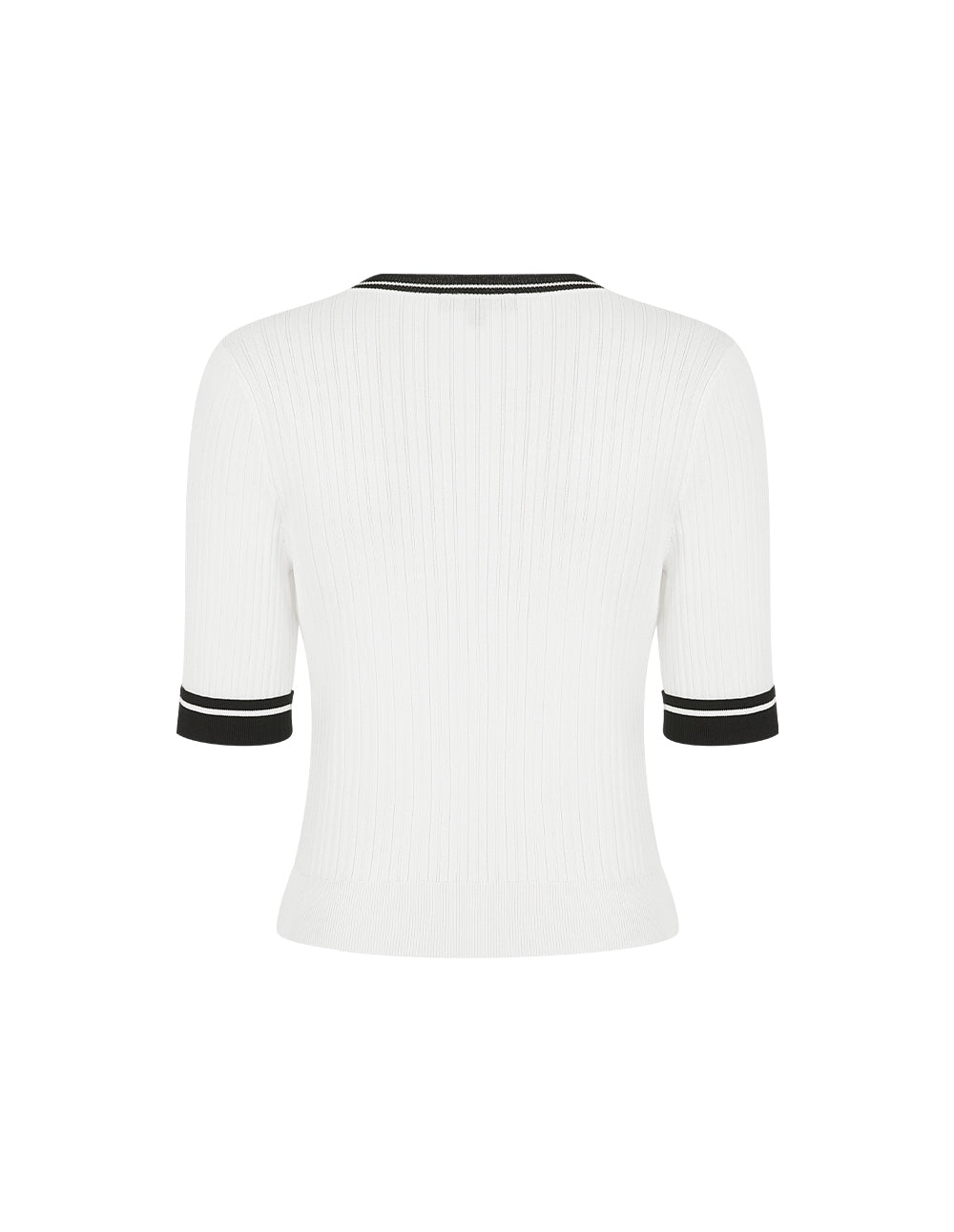 MARYLING Contrast Logo Crew Neck Knitted Sweater