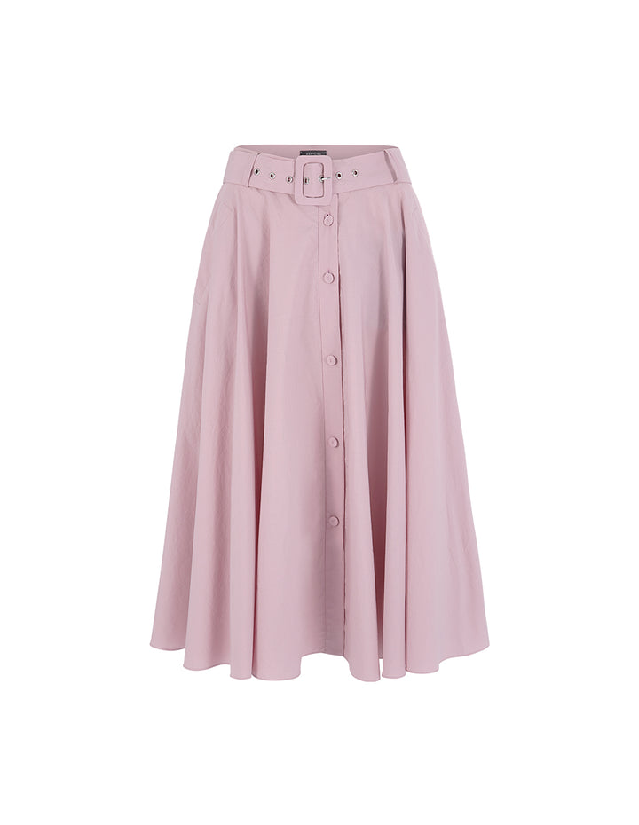MARYLING Pink Umbrella-Shaped Large A-Hem Skirt