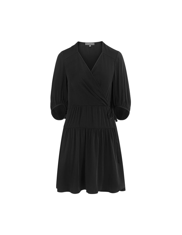 MARYLING V-Neck Long Balloon Sleeve Dress