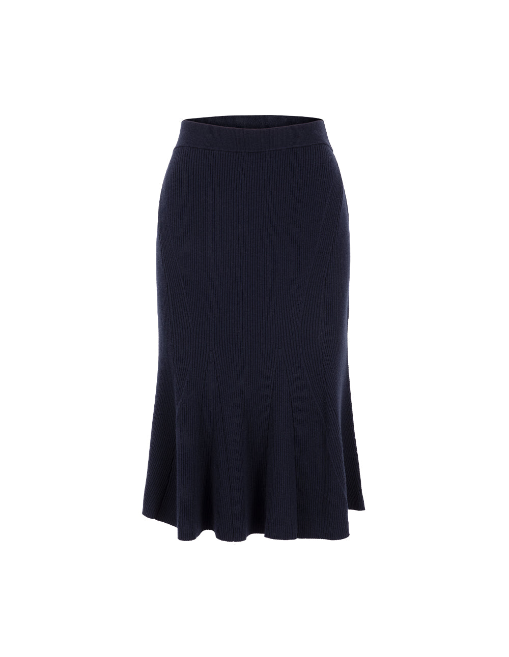 MARYLING Dark Blue Fishtail Knitted Skirt