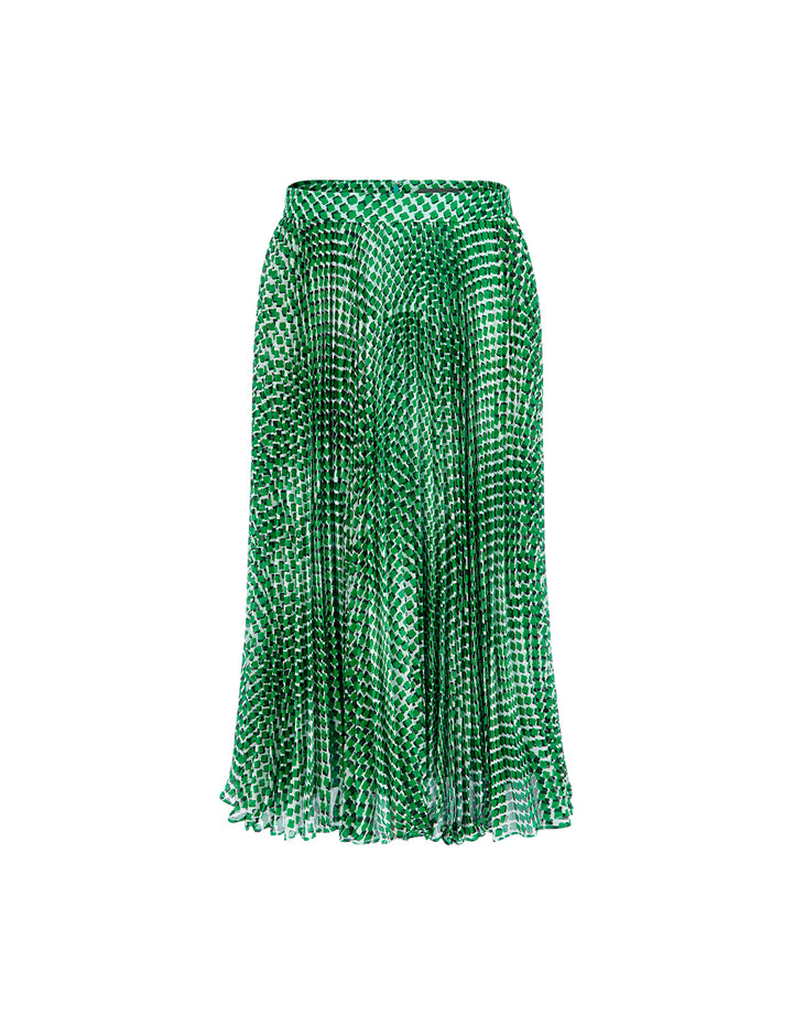 MARYLING Pleated Printed Skirt