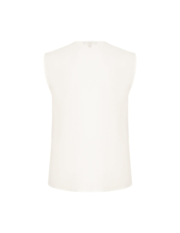 MARYLING V-Neck Knot Sleeveless Top