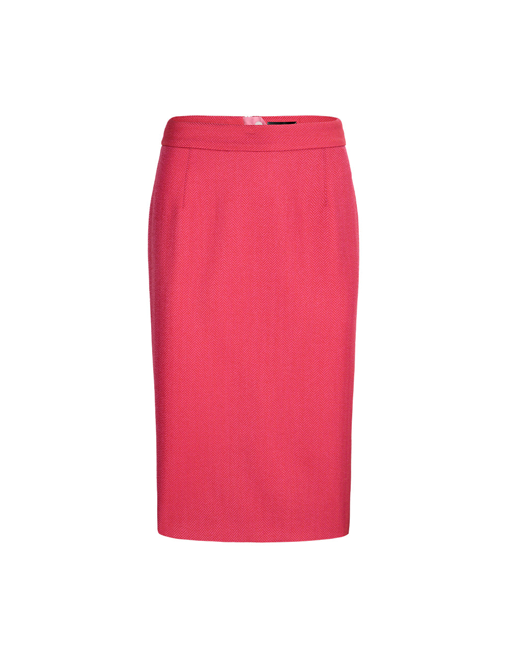 MARYLING Rose Pink Herringbone Knee-Length Skirt
