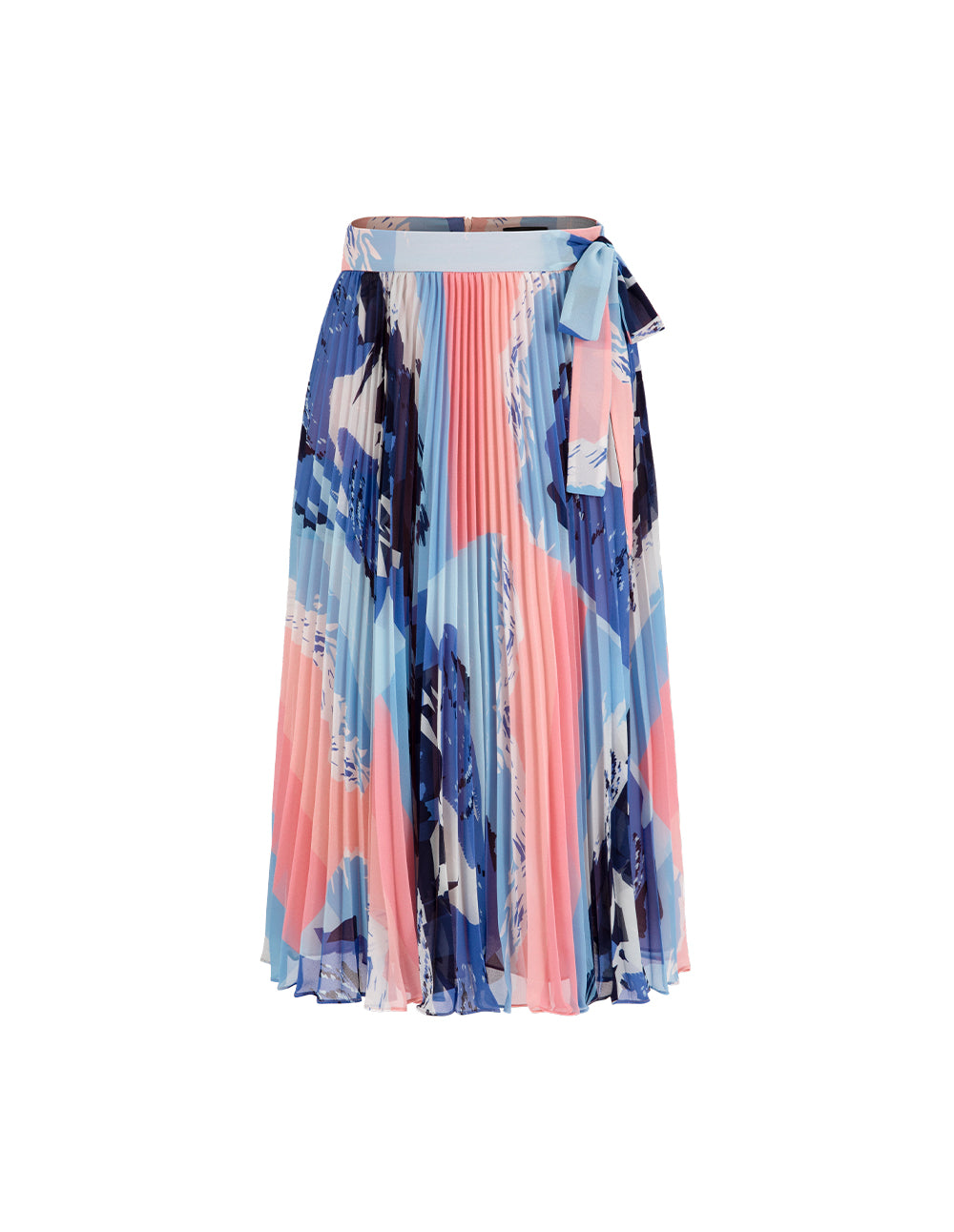 MARYLING Printed Pleated Knee-Length Skirt