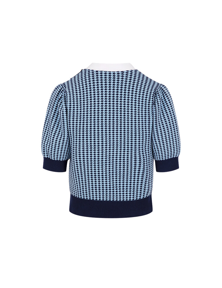 MARYLING Colourblock Lace-Up Knitted Sweater