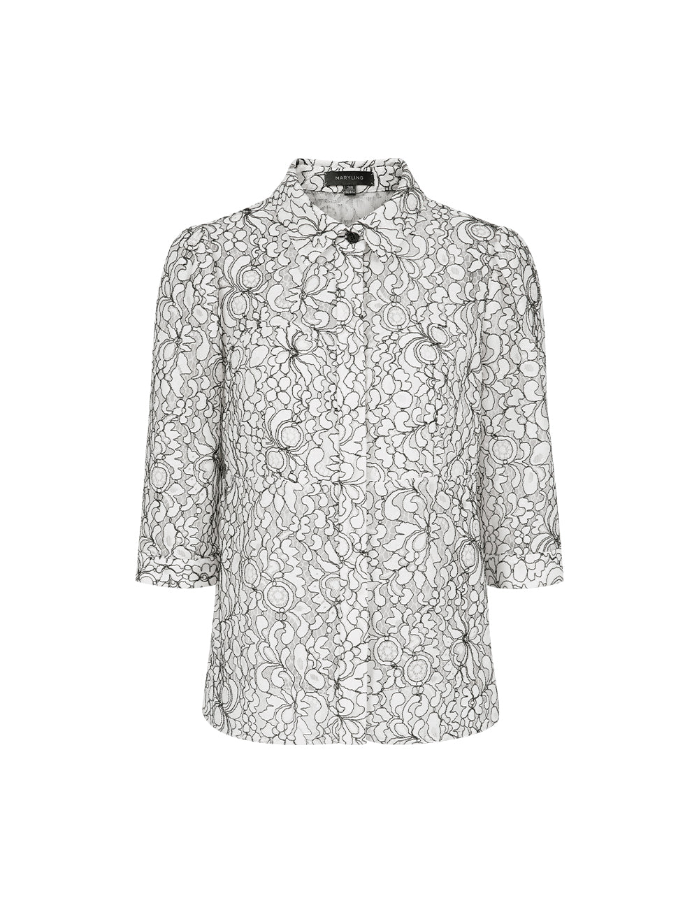 MARYLING Three-Quarter Sleeve Lace Shirt