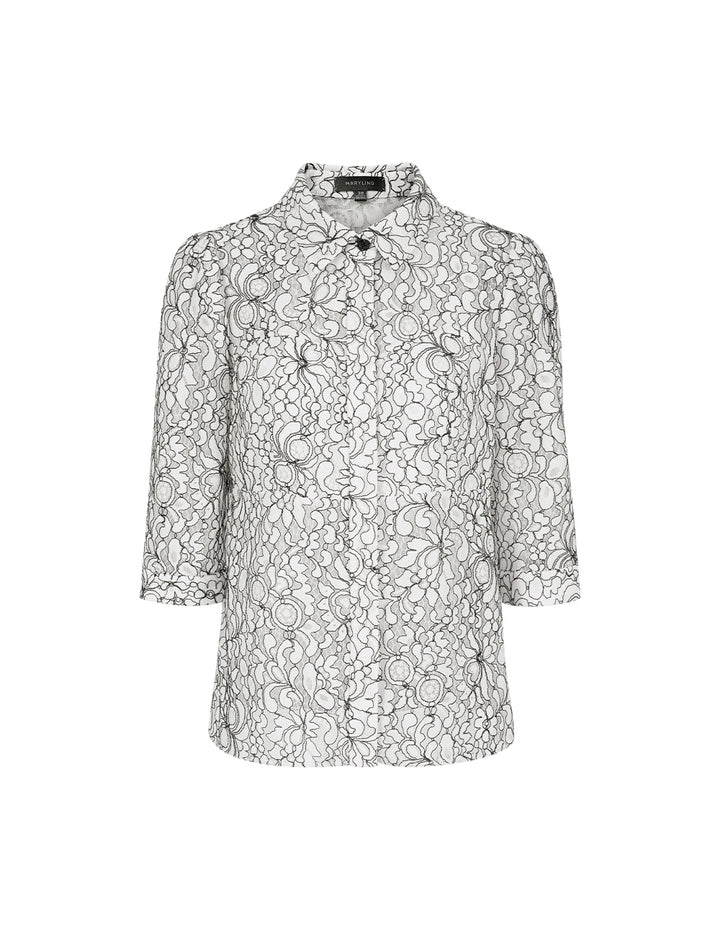 MARYLING Three-Quarter Sleeve Lace Shirt