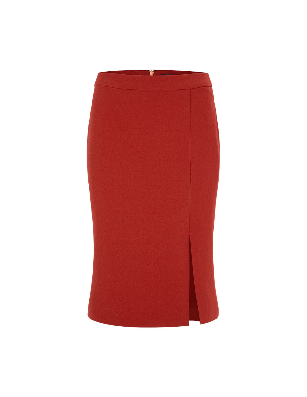 MARYLING Brick Red Pencil Skirt