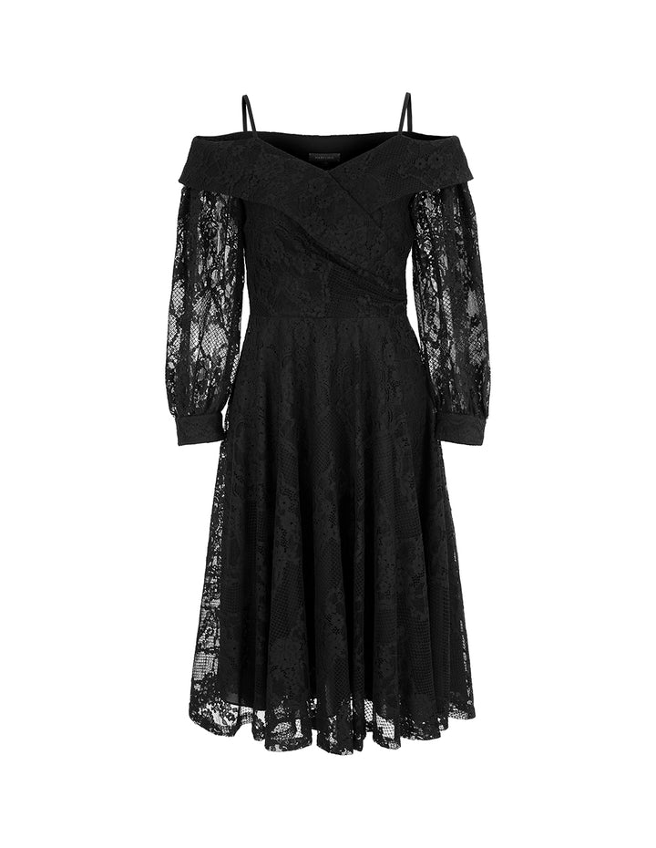 MARYLING Off-Shoulder A-Hem Lace Dress