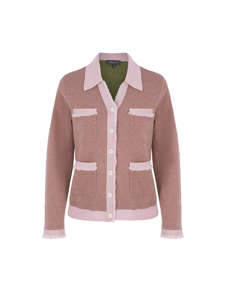 MARYLING V-Neck Long Sleeve Knit Cardigan