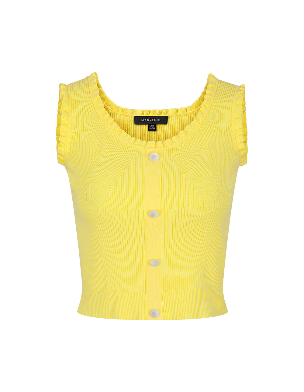 MARYLING Earring-Collar Geometric Stripe Knitted Vest