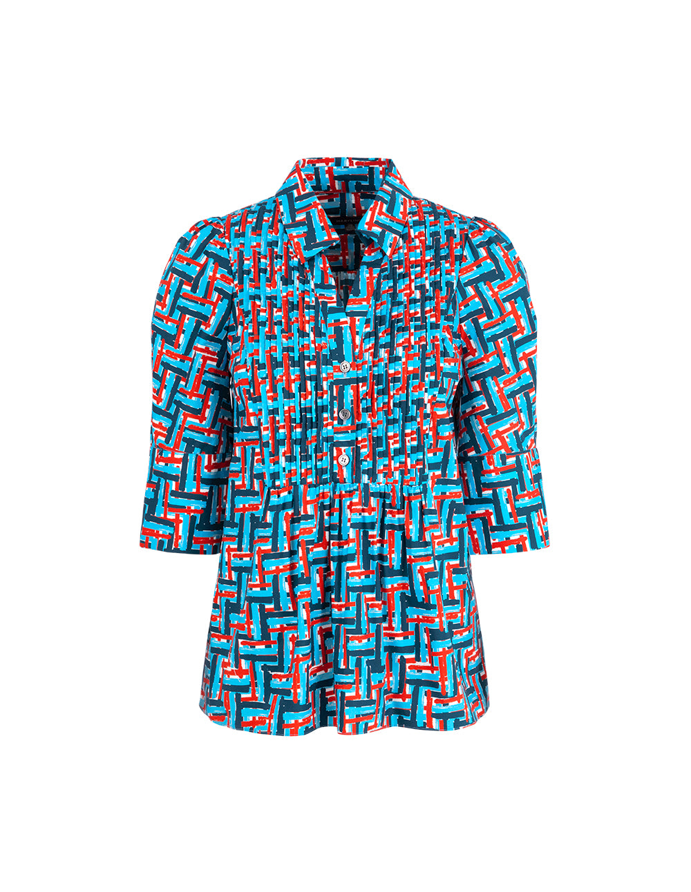 MARYLING Plaid A-Line Loose Top