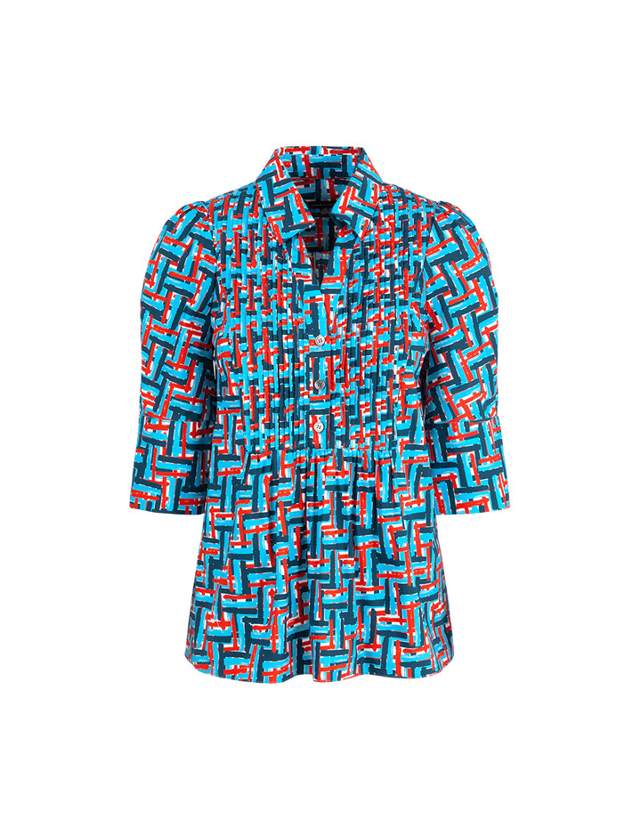 MARYLING Plaid A-Line Loose Top