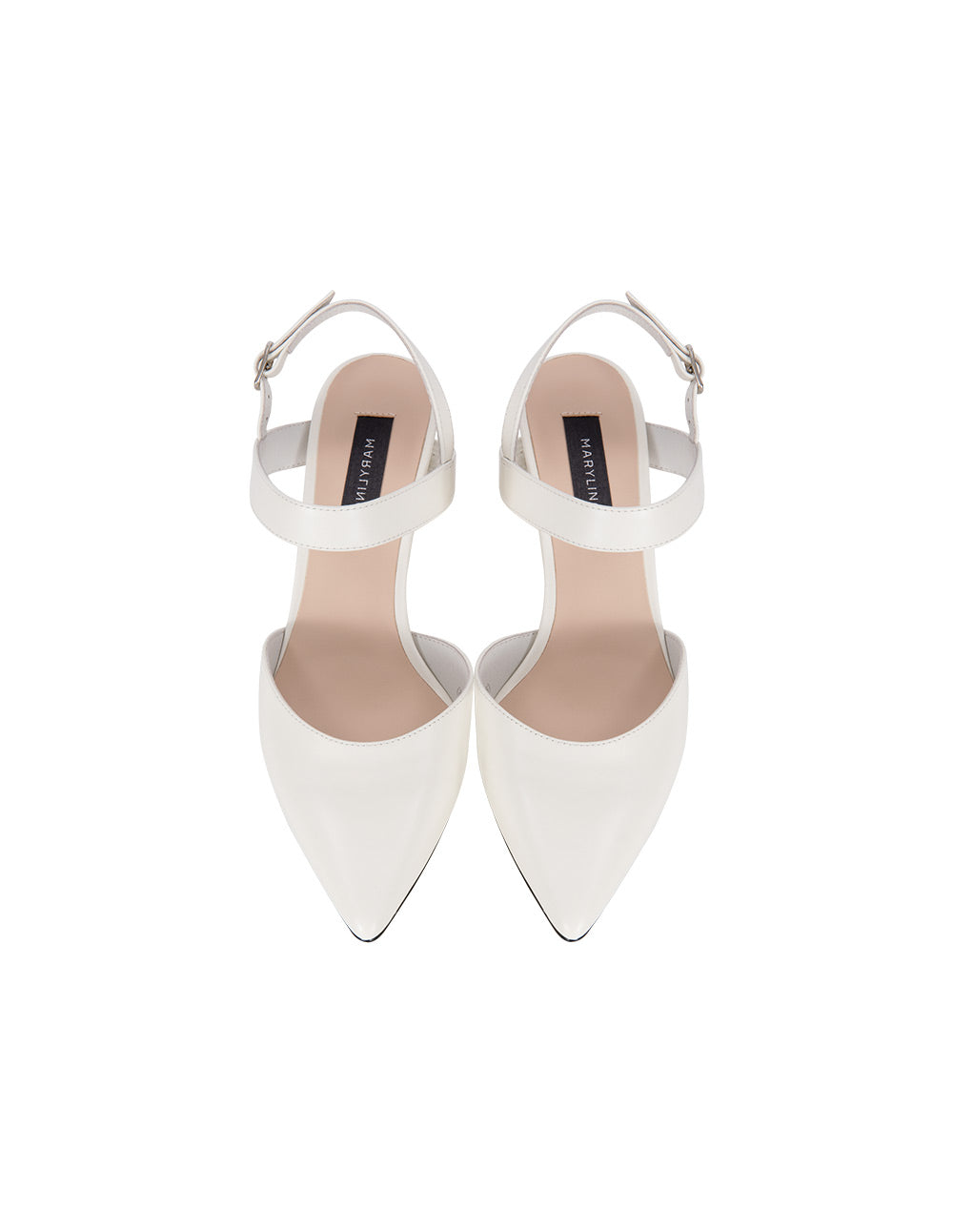 MARYLING Classic White Leather High Heels