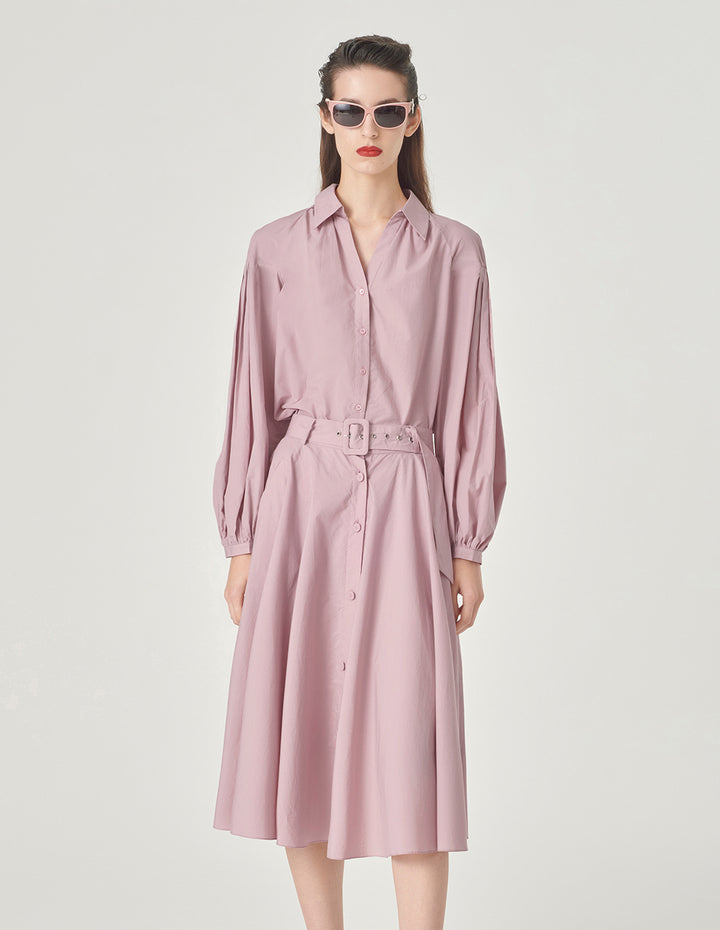 MARYLING Pink V-Neck Long Sleeves Blouse