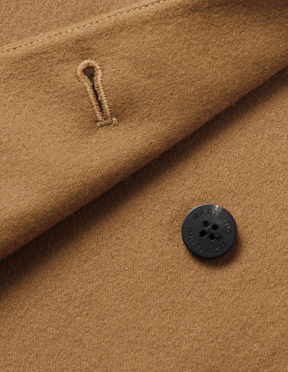 MARYLING Camel Lapel Double-Breasted Blazer