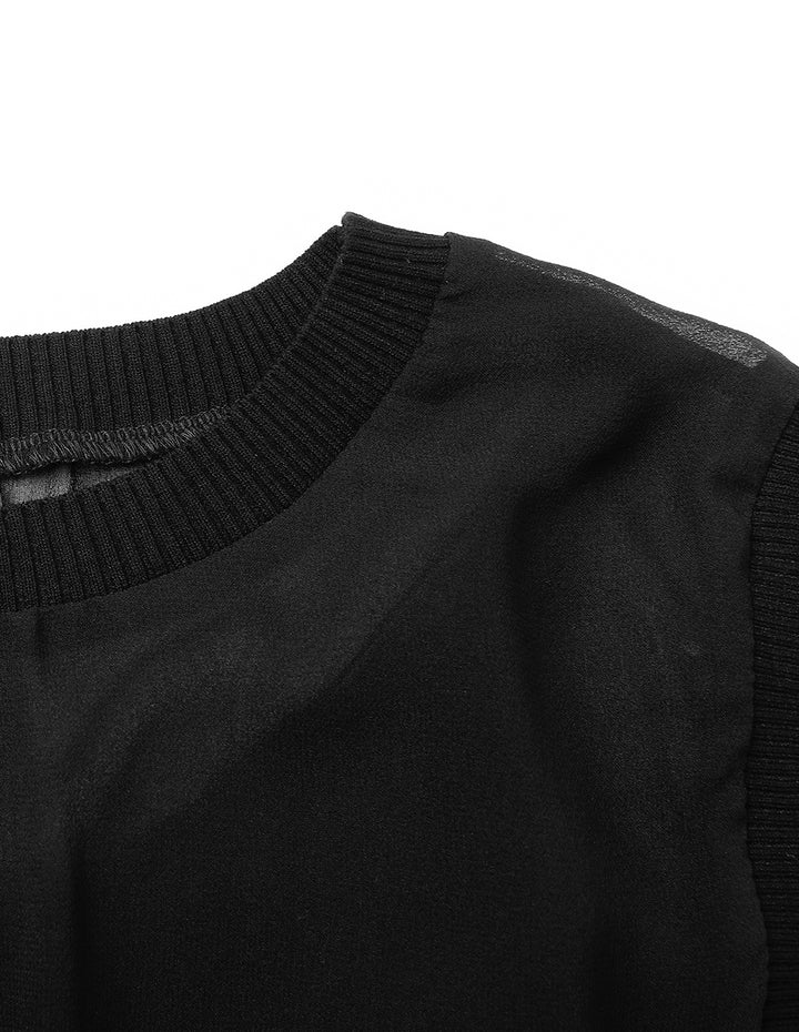 MARYLING Silk Georgette Needlework With Top