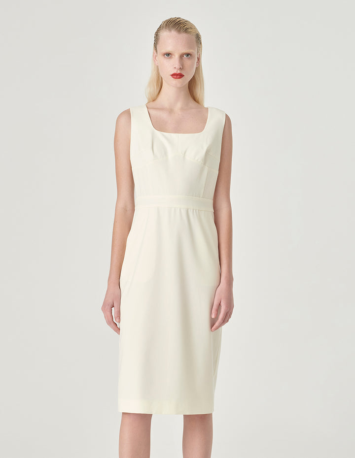 MARYLING U-Neck Sleeveless Empire Waist Dress